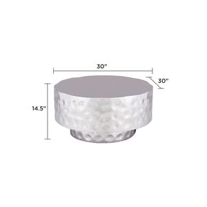 โต๊ะกาแฟสไตล์โมเดิร์น CT 90 30 30 ผลิตจากโลหะสีเงินที่ทนทาน - Product Image 2