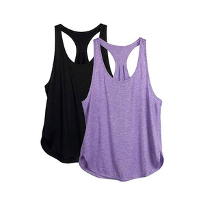 Women's Solid Color Breathable Knitted Tank <b>Tops</b> Scoop Neck Regular Length Casual Style Purple <b>Black</b> - Product Image 1