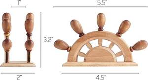 ที่วางกระดาษทิชชูรูปพวงมาลัยเรือ ที่ใส่กระดาษเช็ดปากสไตล์วินเทจ อเนกประสงค์ ทนทาน ทั้งแบบเรียบง่ายและทันสมัย - Product Image 2