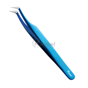 Stainless Steel Fiber Tip 90 Degree High Precision Volume Eyelash Extension Lash Grafting <b>Tools</b> Tweezers - Product Image 2
