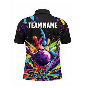 Nuevo Diseño, Jersey de Boliche Personalizado Sublimado, Suave, Transpirable, 100% Poliéster, Talla Grande, Antibacterial, de Secado Rápido - Product Image 4