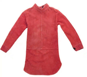 ผ้ากันเปื้อนหนังวัวแท้กันไฟ ทนความร้อน 800 องศาเซลเซียส ตะเข็บเชื่อมอย่างดี ทรงปกติ สำหรับงานอุตสาหกรรมเพื่อความปลอดภัย - Product Image 5