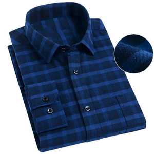 Men Long <b>Shirt</b> 2020 Fashion Casual <b>Dress</b> Flannel <b>Shirts</b> Full Plaid Customized Logo OEM Service Woven Adults Satin Autumn Formal - Product Image 3