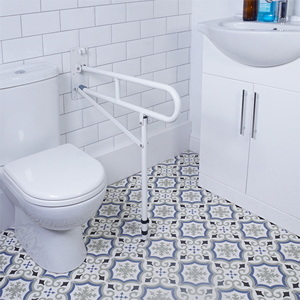 Modern <b>Hinged</b> <b>Fold</b> Away Adjustable Height Wall Mount Safety Support Arm with Leg Aid for Bathroom Safety - Product Image 5