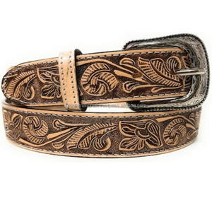 Cinturón de cuero occidental de grano de alta calidad hecho a mano para hombre, diseño de tallado personalizado, cinturón de cuero mecanizado en relieve para unisex - Product Image 6