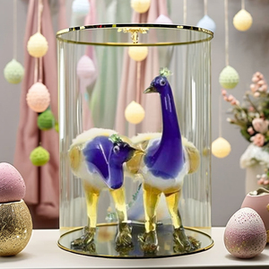 New Handmade Customizable High Borosilicate Blown Murano Glass Folk Art Feng Shui <b>Easter</b> Book Giraffe Animal 3D Form Tiny Glass - Product Image 1