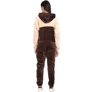 Ensemble de survêtements en molleton de haute qualité pour femmes, avec fermeture éclair, logo personnalisé, sweat-shirt et pantalon de jogging, design streetwear écologique - Product Image 2