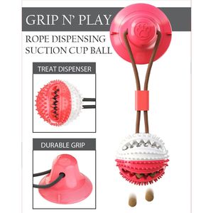 Giocattolo da Masticare per Cani Grip N' Play, Palla Dispensatrice di Snack con Ventosa - Product Image 4