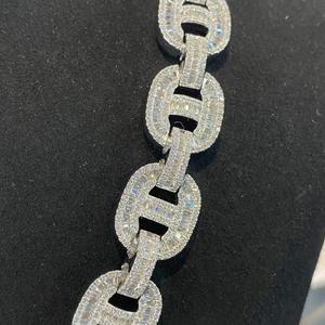 Premium 925 Sterling Silver Moissanite Tennis Chain <b>Necklace</b> Brilliant Cut VVS Diamond Look <b>Statement</b> Fine Jewelry - Product Image 6