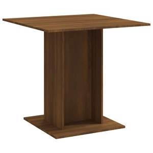 Mesa de comedor de madera de ingeniería de roble marrón resistente de 31,5 x 31,5 pulgadas - Product Image 2