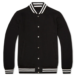 Vestes universitaires en laine sur mesure unisexes, vestes en cuir personnalisables avec manches de couleur au choix pour hommes - Product Image 6