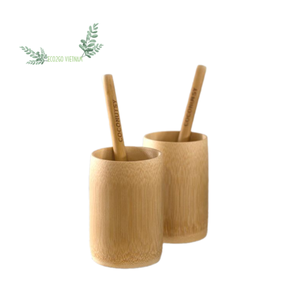 Ensemble de gobelets et pailles en bambou durable, style bohème, écologique, avec logo gravé, taille personnalisée à un prix incroyable - Product Image 1