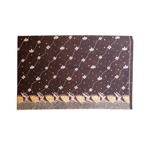 Handcrafted Indonesian Hand Drawn Batik Tulis 100% Cotton Fabric Traditional Javanese Dark Brown Premium Eco-Friendly Bag - Product Image 1