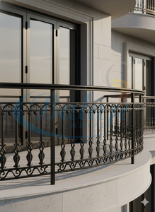 Grille de fenêtre en fonte hautement polie, sablage, moulage, design moderne, clôture de sécurité de balcon, portail - Product Image 2