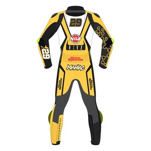 ชุดแข่งรถมอเตอร์ไซค์ Andrea Iannone WSBK หนังวัว/หนังจิงโจ้ สำหรับขับขี่บนสนาม/ขี่มอเตอร์ไซค์  ชุดจั๊มสูทหนังสำหรับนักขี่มอเตอร์ไซค์/ชุดนักแข่งระดับ 2 CE Pro - Product Image 2