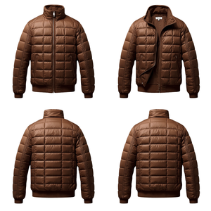 Veste d'hiver matelassée marron pour homme, vêtement d'extérieur chaud de qualité supérieure - Product Image 4