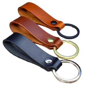 Vente en gros de porte-clés et porte-clés en cuir sur mesure fabriqués à partir de cuir pur et véritable 100% pour les clés à bas quantité minimale de commande et à bas prix - Product Image 1