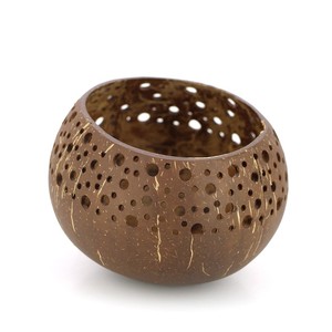 Tealight candle <b>holder</b> natural coconut shell <b>tea</b> <b>light</b> <b>holders</b> for hanging & tabletop decor ornament - Product Image 3