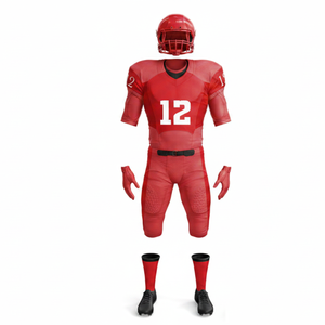 Uniforme de football américain unisexe de bonne qualité, logo personnalisé, manches courtes, antibactérien, uniforme de football américain professionnel - Product Image 5