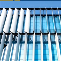 Panneau de ventilation à lamelles en aluminium avec commande horizontale automatisée pour revêtement mural extérieur de bâtiment, taille personnalisée