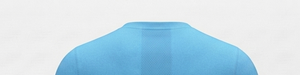 Men's <b>Light</b> Blue Short Sleeve Crew Neck T-Shirt Solid Color Breathable Mesh 100% Polyester Regular Fit All Seasons - Product Image 4
