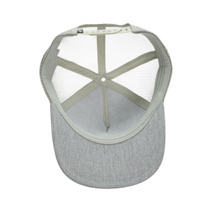 Casquette Trucker en Denim Gris Maille, 6 Panneaux, Ajustable, 100% Polyester, Couleur Unie, Chapeau Décontracté avec Patch Avant, Unisexe Adulte 56-58cm - Product Image 6