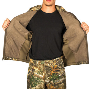 Veste Softshell de Chasse Homme Grande Taille Personnalisée 2026 – 100% Polyester, Fermeture Éclair Intégrale, 100% Coupe-Vent et Respirante – Vente en Gros - Product Image 3