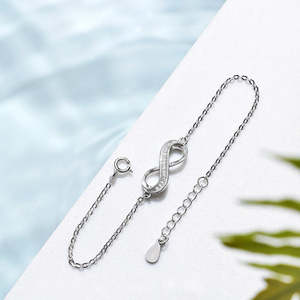 To <b>Infinity</b> and Beyond 925 Silver <b>Bracelet</b> Gift Hamper Simple <b>Infinity</b> Love Heart <b>Bracelet</b> for Women Fine Jewelry - Product Image 1