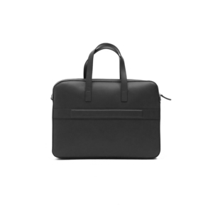 Porte-documents pour ordinateur portable en cuir véritable unisexe, élégant, luxueux, professionnel, léger, fermeture à glissière - Product Image 4