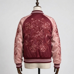 <b>Women's</b> Winter <b>Bomber</b> <b>Jacket</b> Premium Casual Outerwear Breathable Windproof Soft Polyester/Nylon Fabric <b>Lightweight</b> Full Zip - Product Image 2