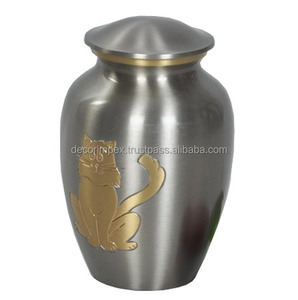Best Selling Modern <b>Red</b> Rose Large Aluminium Funeral Cremation Urn with Velvet Bag Tabletop <b>Vase</b> - Product Image 6