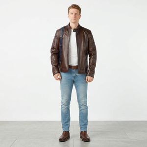 <b>Men</b> Genuine Leather <b>Jackets</b> Winter Use For Sale High Quality Fashion Leather <b>Jacket</b> Custom Made Reasonable Prices <b>jacket</b> - Product Image 1