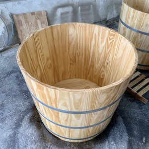 [BEST SELLING] | Japanese Style Wooden Round Bathtub Ofuro Deep Barrel Soaking Tub For Spa Center From Blue Lotus Vietnam - Product Image 6