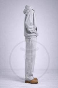 2026 ชุดวอร์มสีเทาสำหรับผู้ชายแบบใหม่ เสื้อสเวตเชิ้ตมีฮู้ดลำลองและกางเกงจ็อกเกอร์ ชุดกีฬาที่สวมใส่สบายสำหรับการฝึกซ้อมและสตรีทแวร์ - Product Image 3