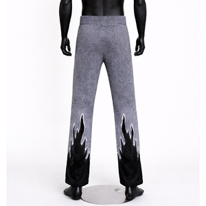 Pantalones y pantalones de punto para hombre OEM y ODM personalizados, prendas de punto de invierno, pantalones holgados cálidos informales con estilo, pantalones de mohair de punto con cordón peludo - Product Image 2