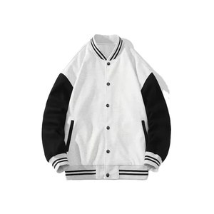 Custom <b>White</b> Varsity <b>Jacket</b> for <b>Men</b> Pakistani Manufacturer's Woolen Canvas Embroidered Casual Style Chenille Patch for Winter - Product Image 1
