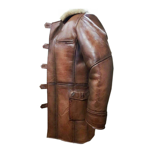 Wholesale Men Genuine Premium Leather Slim Fit Biker Style Winter Fashion Motorcycle <b>Jacket</b> Windproof <b>Waterproof</b> Sheep Stand - Product Image 1