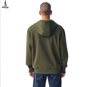 Sweat à capuche zippé intégral pour homme, style hip-hop, épais, noir, 100% coton, impression personnalisée, fermeture éclair - Product Image 2