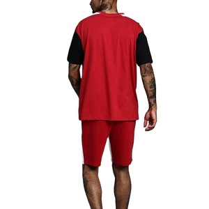 Algodón transpirable nueva llegada hombres pantalones cortos gimnasio conjuntos cortos para hombres camiseta y conjunto corto verano nuevos hombres Casual pantalones cortos conjuntos OEM - Product Image 4