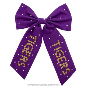 Grand nœud en satin personnalisé pour cheveux, style décontracté, avec perles et lettres Indiana, pour l'esprit scolaire des enfants, multifonctionnel, pour la danse et les fêtes, en carton - Product Image 2