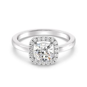 Anillo de compromiso solitario con corte cojín de 1 quilate - Product Image 3