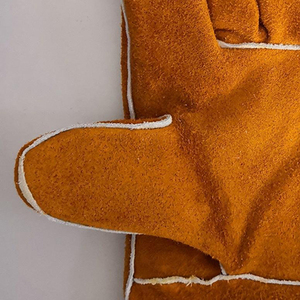Guantes y Manoplas de Seguridad Industriales de Cuero Vacuno con Doble Palma, Cuero de Grano de Alta Calidad, Guantes para Soldadura TIG Personalizados - Product Image 2