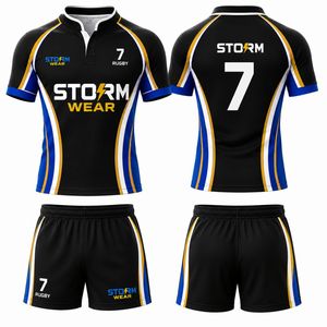 Uniforme de Rugby Personalizado para Hombre, Camiseta Transpirable de Talla Grande, Uniforme de Rugby de Alta Calidad 100% Poliéster de Secado Rápido - Product Image 2