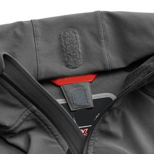 Chaqueta de Forro Polar con Capucha para Hombre, Impermeable, Cuello Alto, Cierre de Cremallera, Deportiva, para Invierno, Color Negro y Gris, Corte Regular - Product Image 2