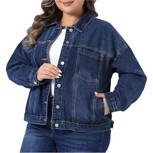 Vintage <b>Western</b> Style Casual Streetwear Classic Blue Jean <b>Jacket</b> Outerwear Denim <b>Jacket</b> for Women Long Sleeve Button Down Washed - Product Image 4