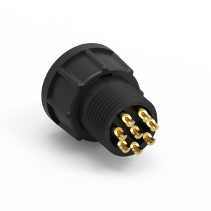 Connecteur en laiton étanche IP67 de taille B 8 broches moulé avec câble, boîtier en nylon 5A - Product Image 2