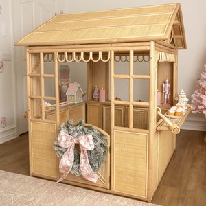 ชุดบ้านเด็กเล่นหวายสำหรับเด็กผู้หญิง ชุดครัว ชุดร้านขายของชำ ตลาดนัด ร้านกาแฟจำลอง - Product Image 4