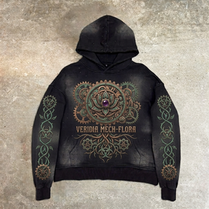 Sudadera con Capucha Extra Grande de Primera Calidad, Algodón Lavado al Ácido, Bordado Personalizado, Impresión Puff, Fabricante de Ropa al por Mayor OEM ODM - Product Image 1