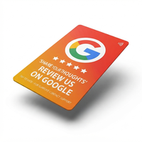 Tarjeta NFC sin Contacto de PVC T5577, Tarjeta de Revisión de Google RFID, Tarjeta de Pago con Código QR Personalizada OEM ODM, Solución de Marketing Empresarial, Resistente al Agua