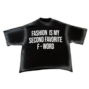 Camisetas de algodón grueso estilo streetwear con estampado serigrafiado efecto desgastado, camiseta oversize corta con lavado ácido y efecto sucio, corte holgado para hombre. - Product Image 6